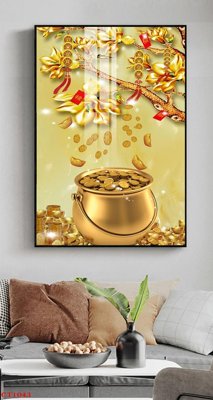 File PSD File tranh cây tiền tài lộc CT1043 (bản gốc) độ phân giải cao