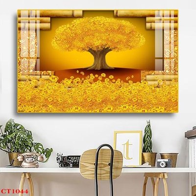 File in mica File tranh cây tiền tài lộc CT1044 (bản gốc) siêu trong