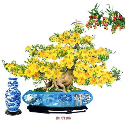 Tải file File tranh tài lộc CT106 (gốc) làm tranh trang trí