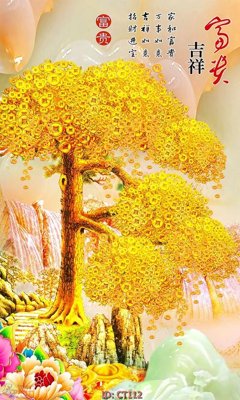 Download file File tranh cây tiền CT112 (chất lượng in ấn)