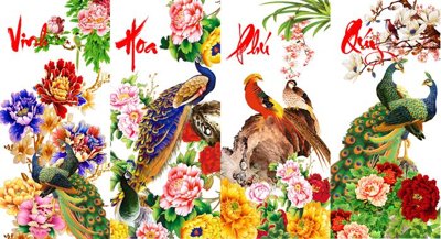 File PSD File tranh cây tiền tài lộc CT1588 (bản gốc) dễ dàng edit