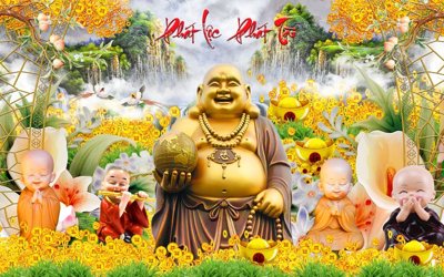 Ảnh gốc File tranh cây tiền tài lộc CT1612 (siêu chi tiết) để in ấn