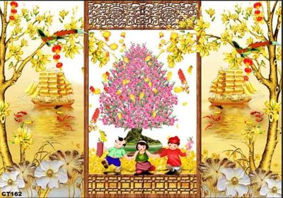 Tải file PSD File tranh cây tiền CT162 (nguyên layer) để in