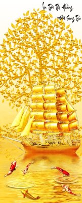 File ảnh File tranh cây tiền tài lộc CT1643 (gốc) in poster