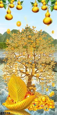 File ảnh File tranh cây tiền CT170 (gốc) cho trang trí nội thất