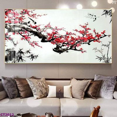 File gốc File tranh cây tiền tài lộc hoa đào tết CT2012 (ảnh chi tiết) để in trần