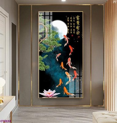 File in trần File tranh cây tiền tài lộc hoa đào tết CT2032 (file gốc) hoa văn 3D