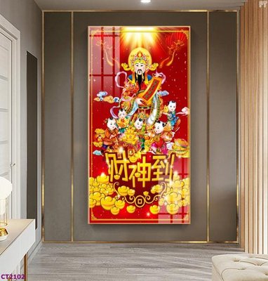 File gốc File tranh cây tiền tài lộc hoa đào tết CT2102 (phong cách) cổ điển