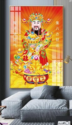 File tranh File tranh cây tiền tài lộc hoa đào tết CT2114 (bản gốc) in canvas