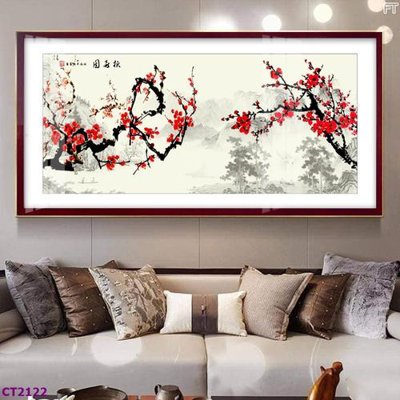 Tệp tin gốc File tranh cây tiền tài lộc hoa đào tết CT2122 (dùng cho in ấn) chuyên nghiệp