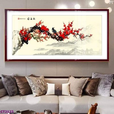 Mua file gốc File tranh cây tiền tài lộc hoa đào tết CT2123 (chất lượng) tại Filetranh.com