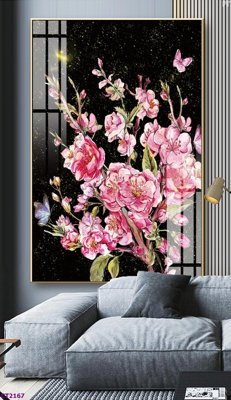 File tranh File tranh cây tiền tài lộc hoa đào tết CT2167 (ảnh gốc) cho in ấn kỹ thuật số