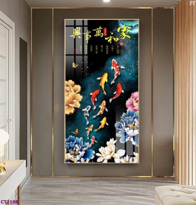 File gốc File tranh cây tiền tài lộc hoa đào tết CT2188 (thiết kế) cho in ấn