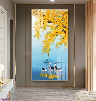 Tải về file tranh gốc File tranh cây tiền tài lộc hoa đào tết CT2191 (để in quảng cáo)