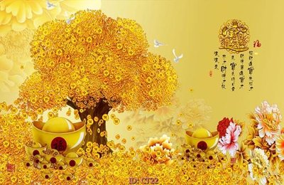 File PSD File tranh tài lộc CT22 (gốc) cho designer