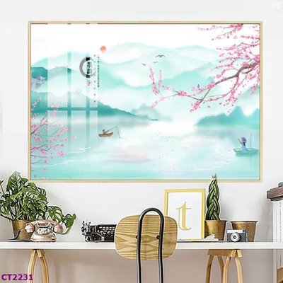 Download file File tranh cây tiền tài lộc hoa đào tết CT2231 (chuẩn in) chất lượng cao