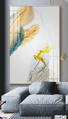 File in trần File tranh cây tiền tài lộc hoa đào tết CT2265 (file gốc) hoa văn 3D