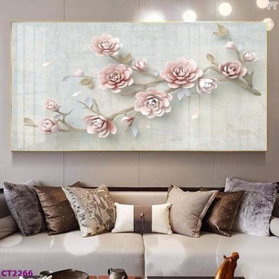 File gốc File tranh cây tiền tài lộc hoa đào tết CT2266 (ảnh rõ nét) để in