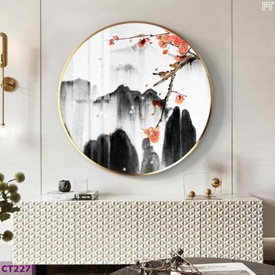 File tranh quảng cáo File tranh cây tiền tài lộc hoa đào tết CT2271 (download file gốc)