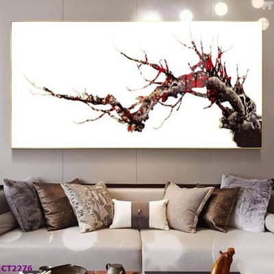 Tải file File tranh cây tiền tài lộc hoa đào tết CT2276 (ảnh gốc) file TIFF