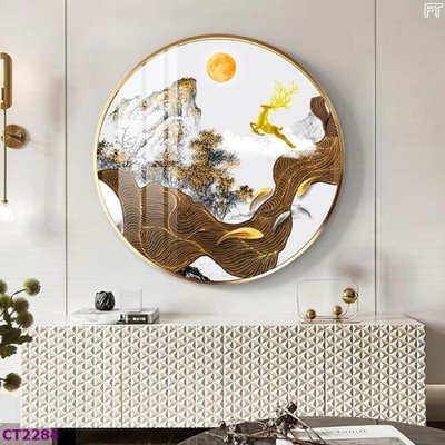 File ảnh File tranh cây tiền tài lộc hoa đào tết CT2284 (gốc) dùng in Pano