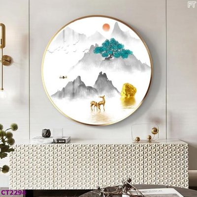 Tải file PSD File tranh cây tiền tài lộc hoa đào tết CT2294 (nguyên layer) để in