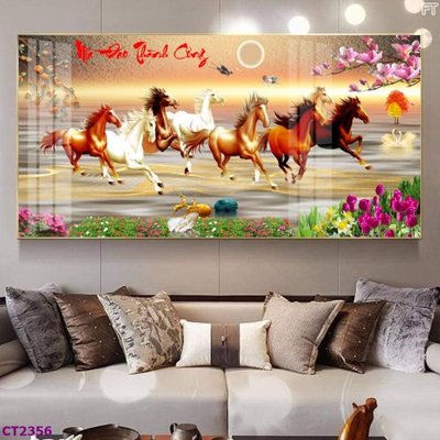 File tranh gốc File tranh cây tiền tài lộc hoa đào tết CT2356 (bản quyền) Filetranh.com