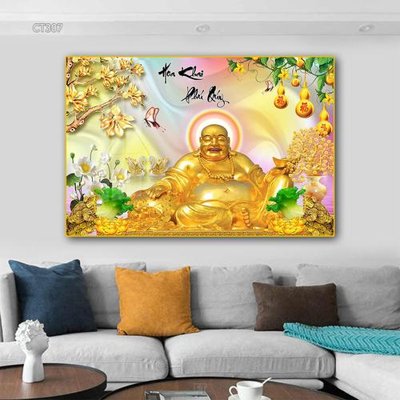 File in ấn cao cấp Tranh thần tài cây tiền CT307 (file gốc)