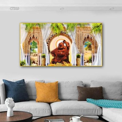 Tải file Tranh thần tài cây tiền CT319 (ảnh gốc) in tranh kính