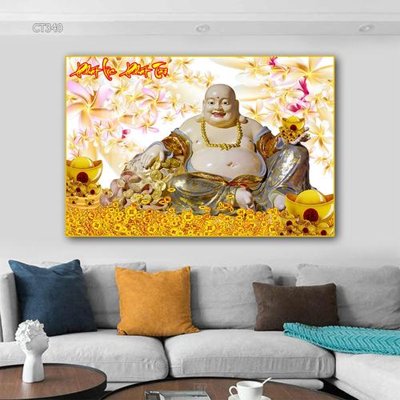 File tranh in mica Tranh thần tài cây tiền CT340 (độ phân giải cao)