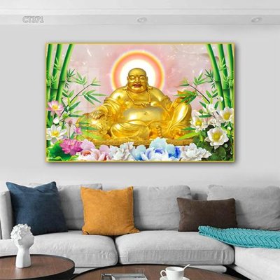 Tải file Tranh thần tài cây tiền CT371 (gốc) in tranh tráng gương