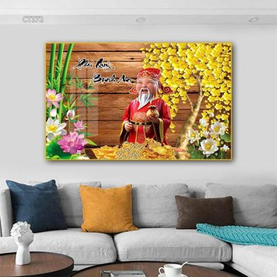 Tải file Tranh thần tài cây tiền CT372 (gốc) chủ đề tâm linh