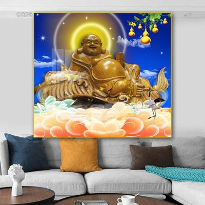 File PSD Tranh thần tài cây tiền CT376 (chất lượng in ấn)