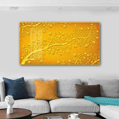 File tranh in trần Tranh thần tài cây tiền CT387 (ảnh gốc siêu nét)