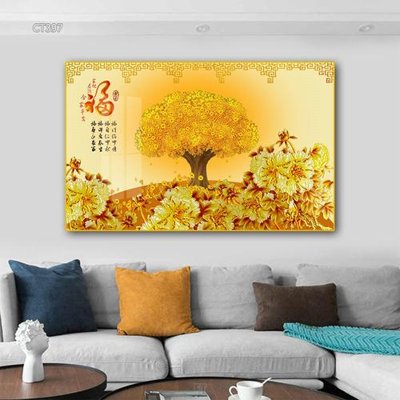 File tranh Tranh thần tài cây tiền CT397 (ảnh gốc) độc quyền
