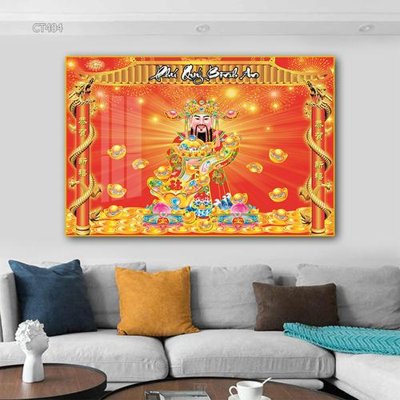 File PSD Tranh thần tài cây tiền CT404 (nguyên gốc) chất lượng cao