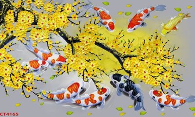 Tải file File tranh hoa đào hoa mai tài lộc CT4165 (gốc) in ấn ngay lập tức