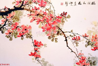 File in ấn cao cấp File tranh hoa đào hoa mai tài lộc CT4191 (file gốc)