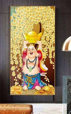 File ảnh Tranh thần tài cây tiền CT425 (gốc) cho trang trí nhà hàng