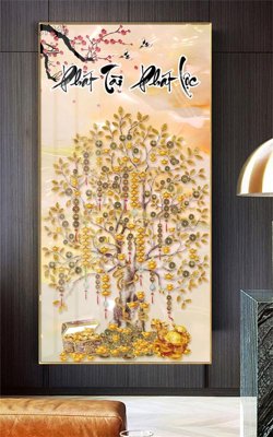 Tải file gốc Tranh thần tài cây tiền CT441 (in tráng gương) 3DFile gốc Tranh thần tài cây tiền CT441 (sẵn sàng in) chất lượng cao