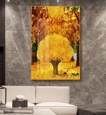 File PSD Tranh thần tài cây tiền CT458 (bản gốc) chất lượng nhất