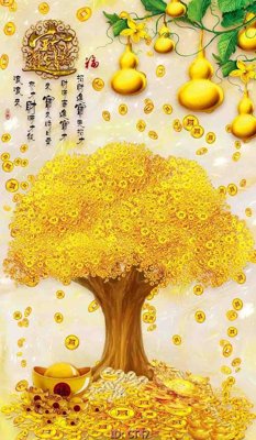 File tranh in trần 3D File tranh tài lộc CT47 (ảnh gốc)