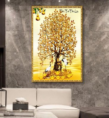 Tệp tin gốc Tranh thần tài cây tiền CT475 (dùng cho in ấn) chuyên nghiệp