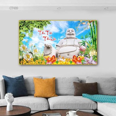 File gốc Tranh thần tài cây tiền CT489 (cho in UV) siêu nét