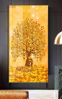 Tải file Tranh thần tài cây tiền CT495 (gốc) chủ đề tâm linh