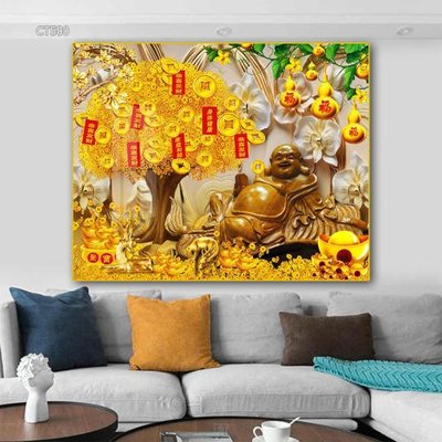 Tải file Tranh thần tài cây tiền CT500 (PSD) cho in ấn quảng cáo