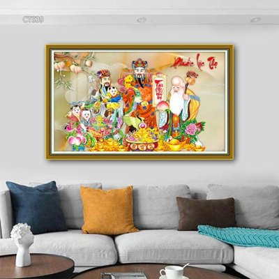 Chi tiết file gốc Tranh thần tài cây tiền CT539 (cho in tráng gương)