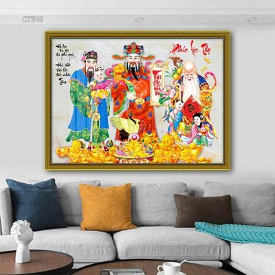 Download file Tranh thần tài cây tiền CT546 (chuẩn in) Tranh thần tài cây tiền CT546