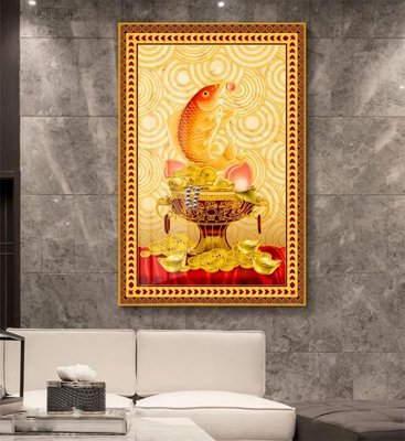 File tranh Tranh thần tài cây tiền CT554 (gốc) chủ đề thiên nhiên