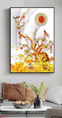 File in mica File tranh cây tiền tài lộc CT702 (bản gốc) siêu trong